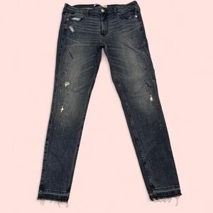 Women's Distressed Black Jeans